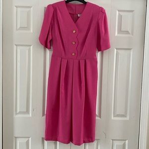 Beautifully detailed fuschia dress